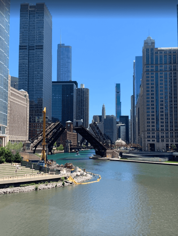 Another bridge lift along the river