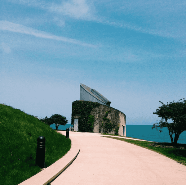 The lakefront building
